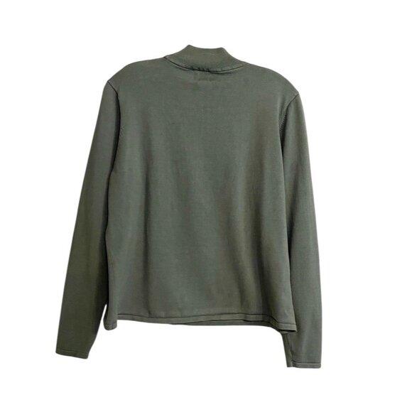 Pendleton Silk Blend Sweater XL Olive Green Classic Minimalist Capsule Wardrobe - Picture 3 of 7